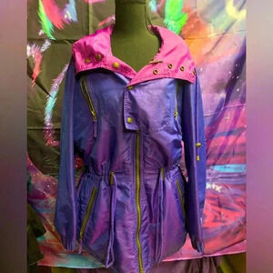 Edelweiss purple reversible ski jacket vintage!!